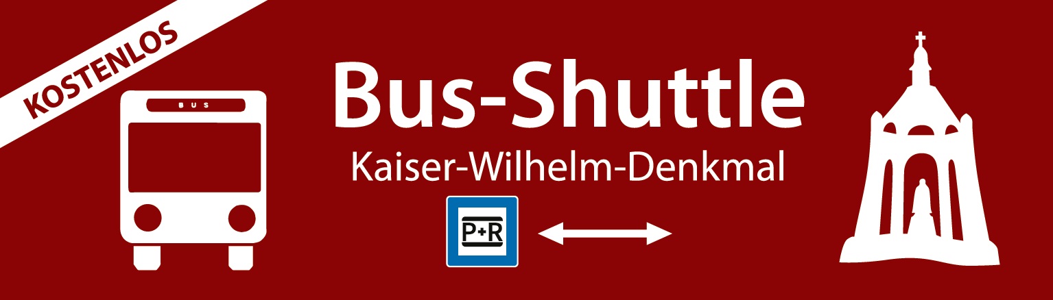 Banner Shuttle Kaiser-Wilhelm-Denkmal Banner Shuttle Kaiser-Wilhelm-Denkmal