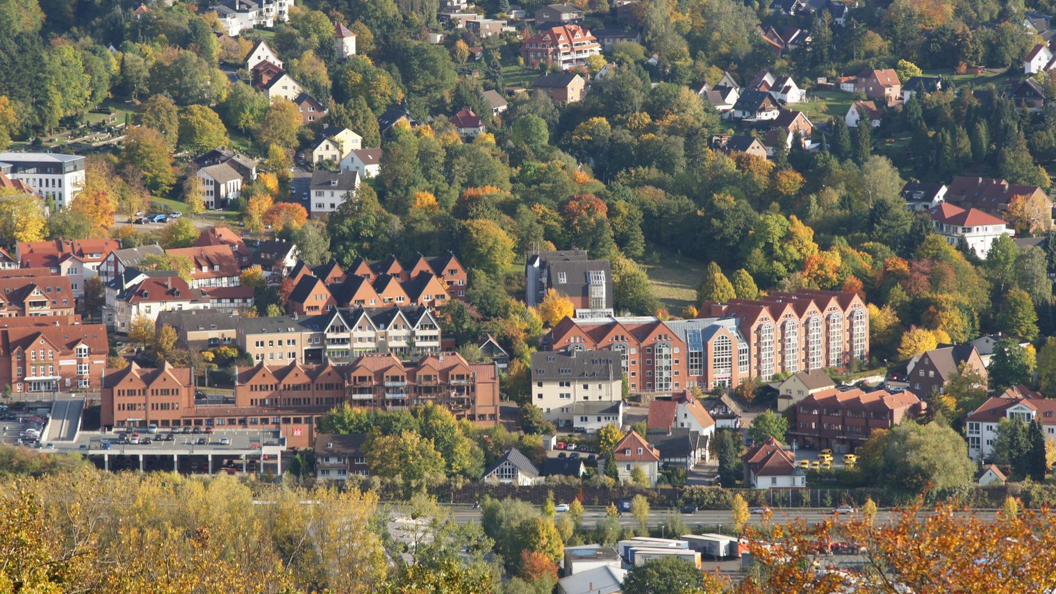 Blick auf Kernstadt Porta Westfalica Hausberge