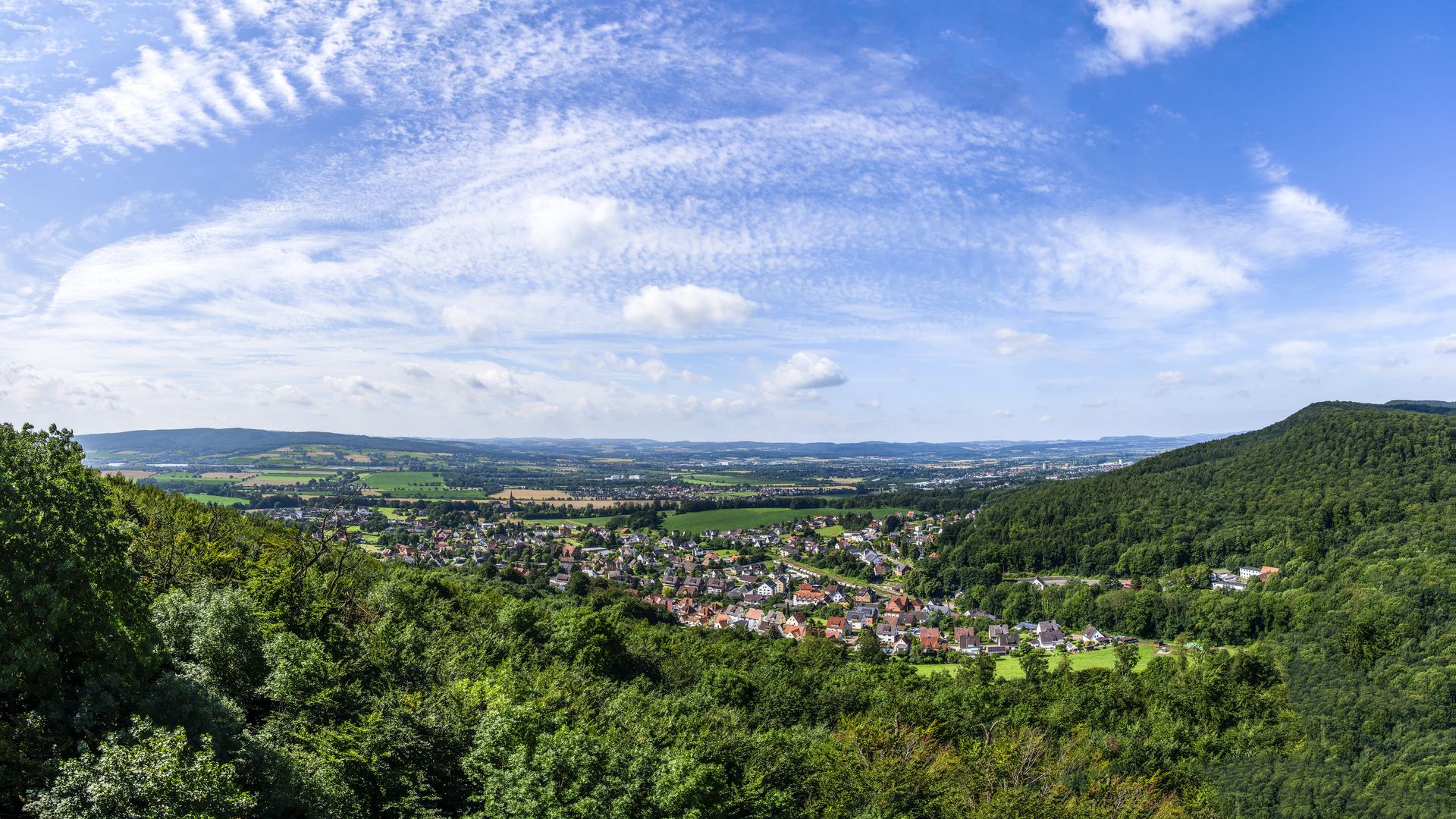 Blick vom Jahrtausendblick auf Steinbergen, Rinteln