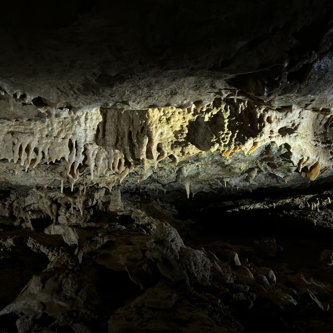 Tropfsteine in der Schillat-Höhle, Hessisch Oldendorf