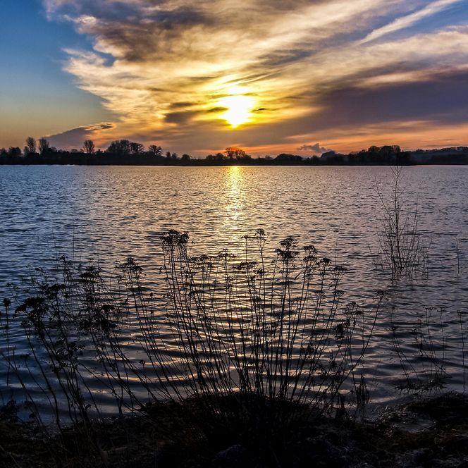 Auenlandschaft Hohenrode im Sonnenuntergang, Rinteln