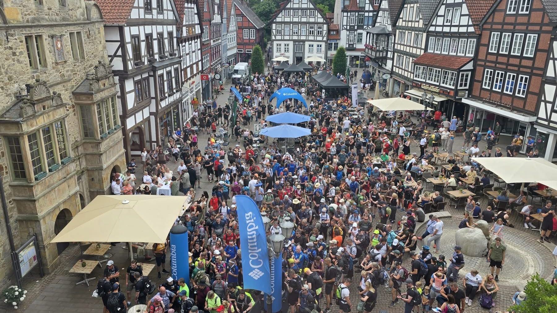 Megamarsch Weserbergland, Startbereich in Rinteln
