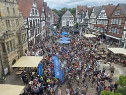 Megamarsch Weserbergland, Startbereich in Rinteln